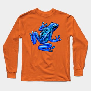 Blue Poison Dart Frog, Okopipi, Dendrobates Tinctorius Azureus Long Sleeve T-Shirt